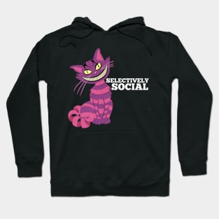 Selectively Social Crazy Cat Purple Kitty Hoodie